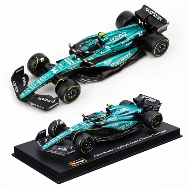 Bburago 1:43 2023 Aston Martin AMR23 F1 Formula Alloy Car Die Cast Vehicles Collectible Model Racing Toy