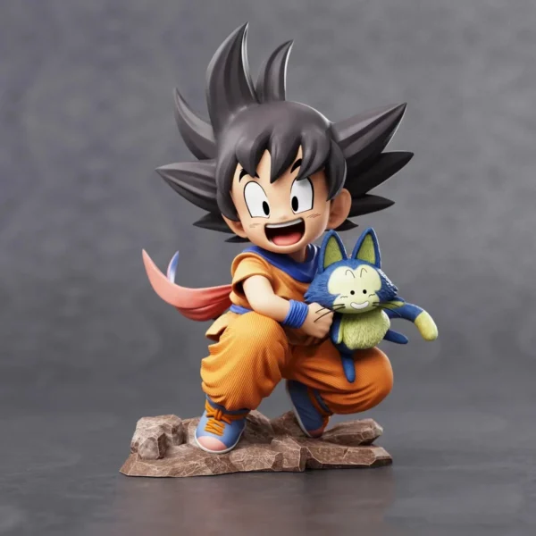 Anime Dragon Ball Q Version Figures Childhood Goku Holding Poole PVC 10cm Collection Model Toys as Decorative Gifts