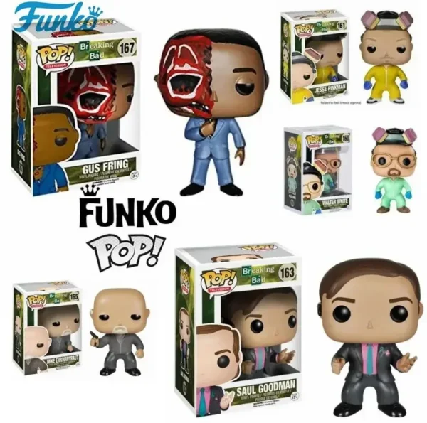 FUNKO POP Television Breaking Bad GUS FRING 167 SAUL GOODMAN 163 Walter 160 MIKE 165 Jesse Pinkman 161 Vinyl Figures Model Toys