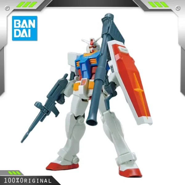 BANDAI EG RX-78-2 GUNDAM Fully Equipped New Mobile Report Gundam Assembly Plastic Model Kit Action Toys Figures Gift