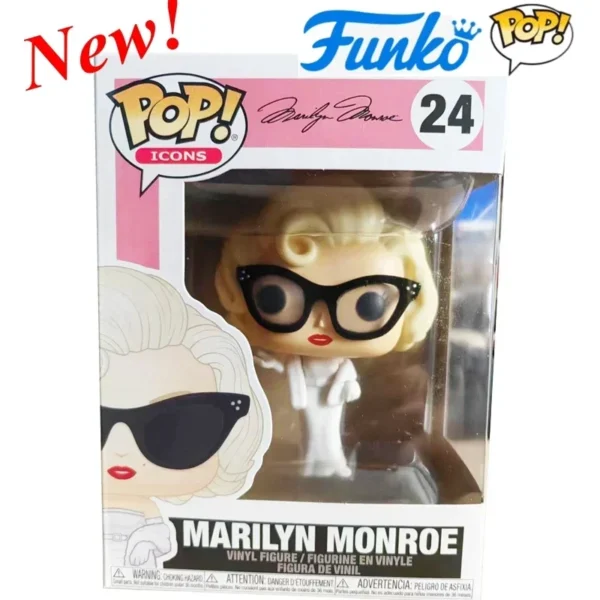 New Arrived FUNKO Pop Movie and TV Superstar Marilyn Monroe 24 # Character Model Children's Toy Action Collection Model Gift