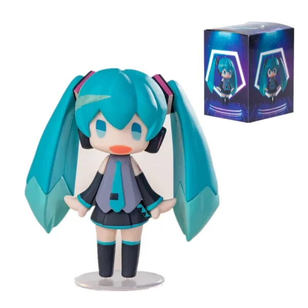 Boxed 2024 New 10CM Anime Hatsune Miku kawaii Q version figure PVC Model toys doll Decoration collection ornaments gifts