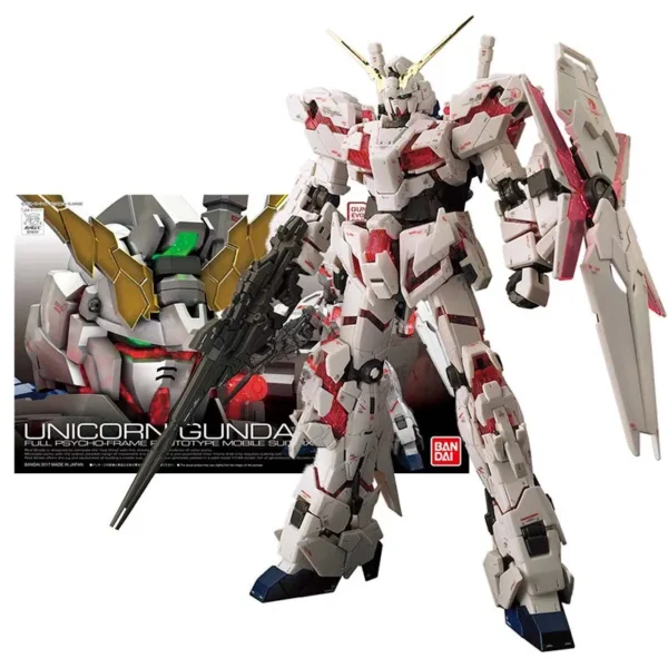 Bandai Figure Gundam Model Kit Anime Figures RG RX-0 Unicorn  Mobile Suit Gunpla Action Figure Toys For Boys Children's Gifts