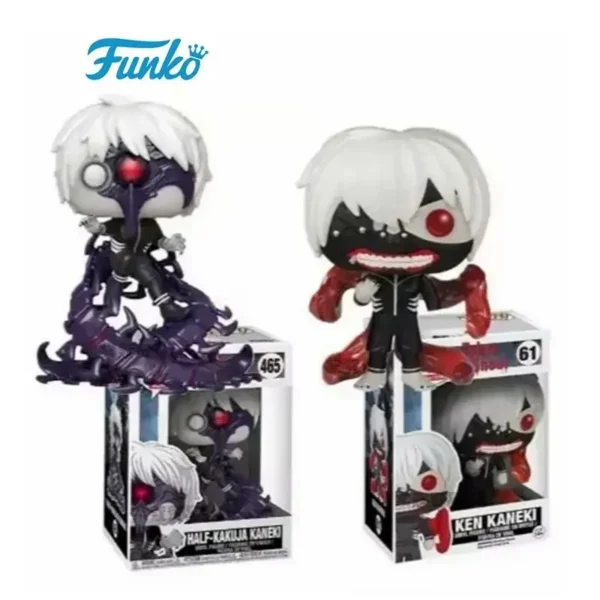 FUNKO POP Japan Anime Movie Tokyo Ghoul HALF-KAKUJA KANEKI #465 KRN KANEKI 61# Vinyl Figures Toy 10CM PVC Model Decoration Toys