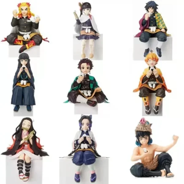 Demon Slayer Anime Kimetsu No Yaiba Action Figure 15cm Nezuko Zenitsu Giyuu Kyoujurou Mitsuri Doll Toys for Kids Figuras Anime